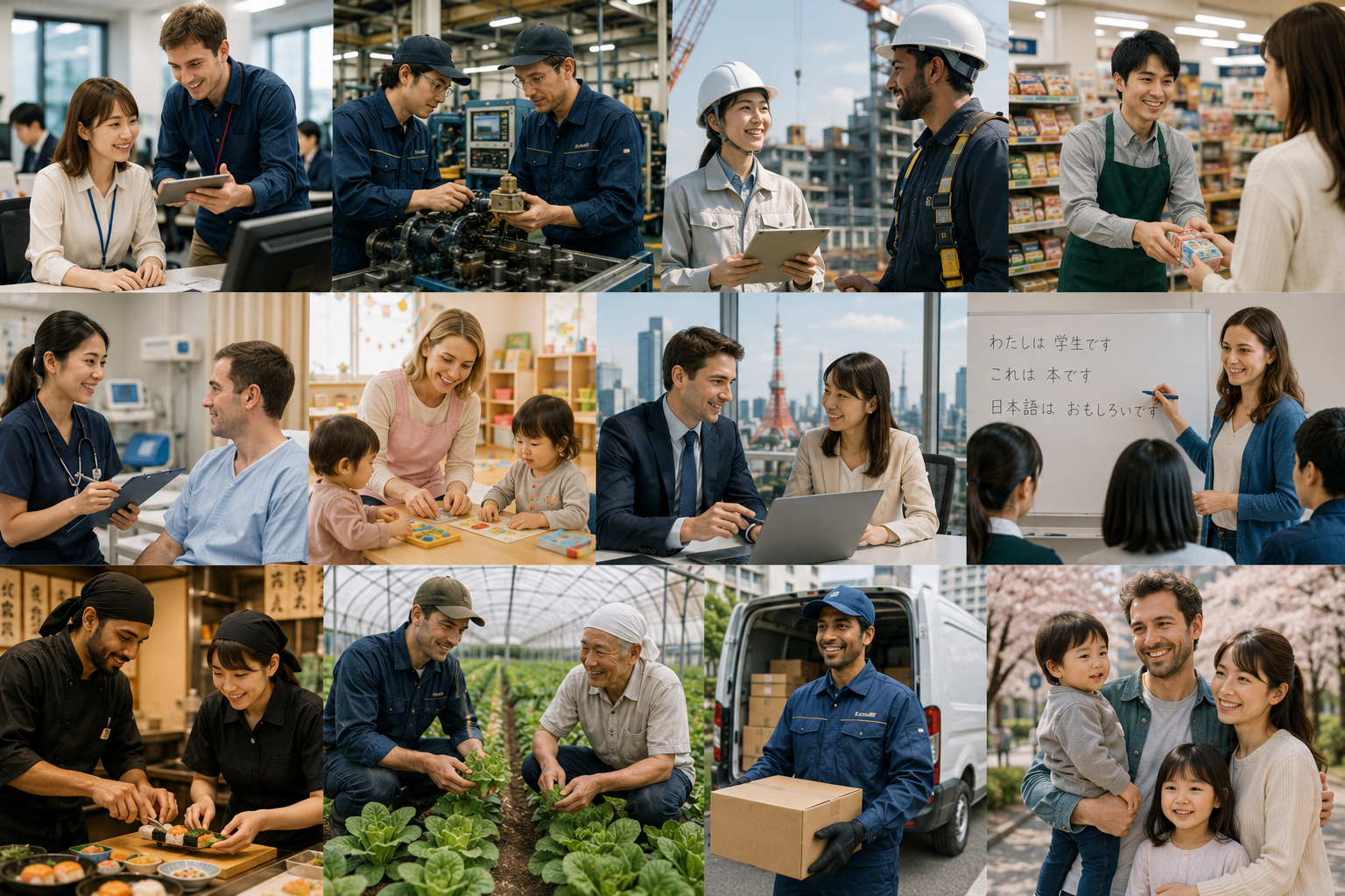 diferentes profissões no Japão,